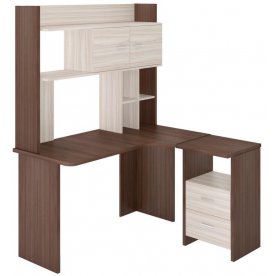 Письменный стол Домино Lite СКЛ-Угл130+НКЛХ-130 ШК-Ч правый