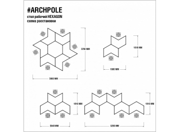 Письменный стол Гексагон
