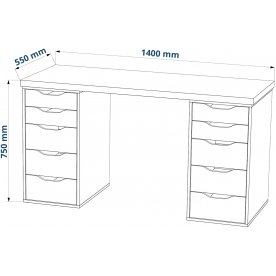 Письменный стол Ингар 2/55 140x75x55