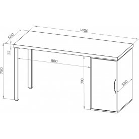 Письменный стол Ингар 2/ДВ/T