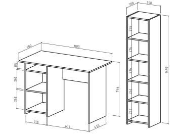 Письменный стол Лайт 2