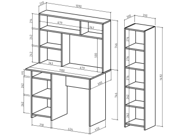Письменный стол Лайт 2