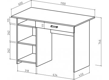 Письменный стол Лайт-2Я
