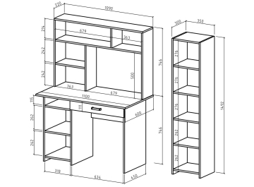 Письменный стол Лайт 2Я