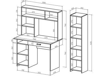 Письменный стол Лайт-2Я