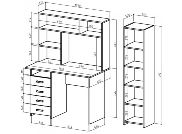 Письменный стол Лайт 4
