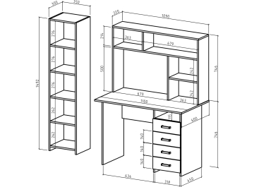 Письменный стол Лайт 5