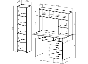Письменный стол Лайт 5Я
