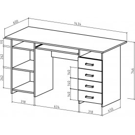 Письменный стол Лайт-7К