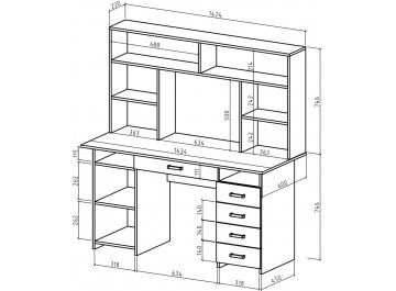 Письменный стол Лайт-7Я