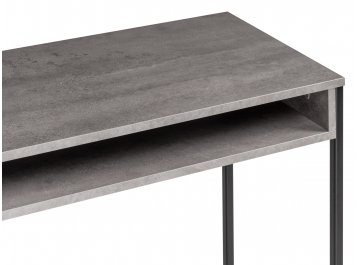 Компьютерный стол Лео Лофт бетон / черный матовый