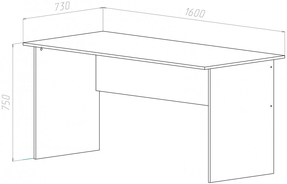 Письменный стол СП5 дуб млечный