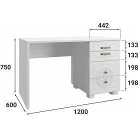Письменный стол Монблан МБ-70К