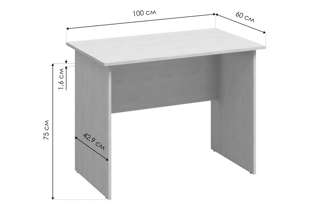 Письменный стол ОФ-111К северное дерево светлое