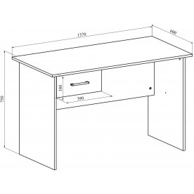 Письменный стол ОФ-113K+ОФ-26