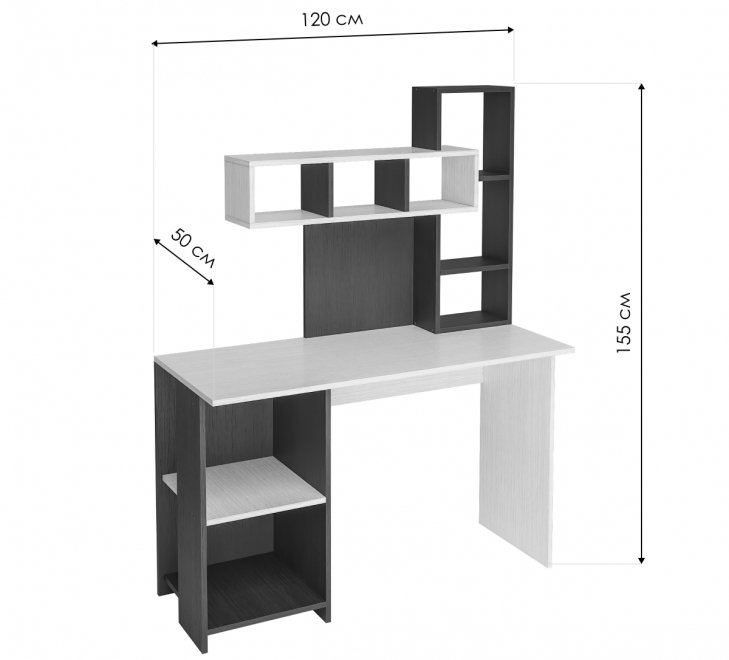 Письменный стол Эфес дуб сонома / белый