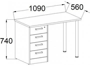 Письменный стол ПС 01.01.4