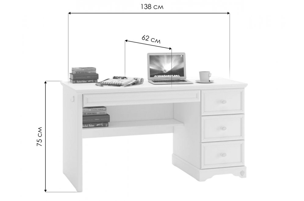 Письменный стол Rustic белый