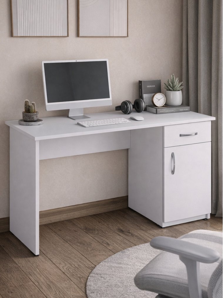 Письменный стол С-113K белый структурный