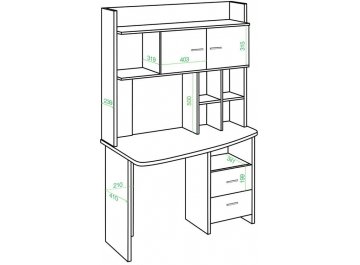 Письменный стол Беланта-Крл120+НКЛХ-120
