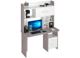 Письменный стол Беланта-Прям130Р+НКЛХ-130 НБЕ нельсон / белый