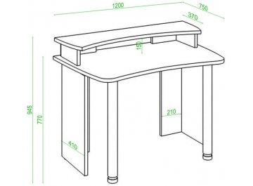 Письменный стол СКЛ-Софт120