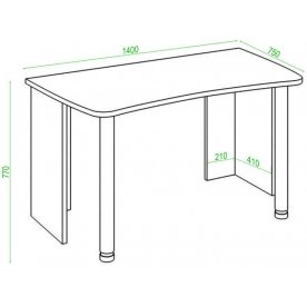 Письменный стол СКЛ-Софт140