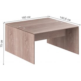 Письменный стол Skyland Wave W2ST 167 160х140,6х75 двухместный