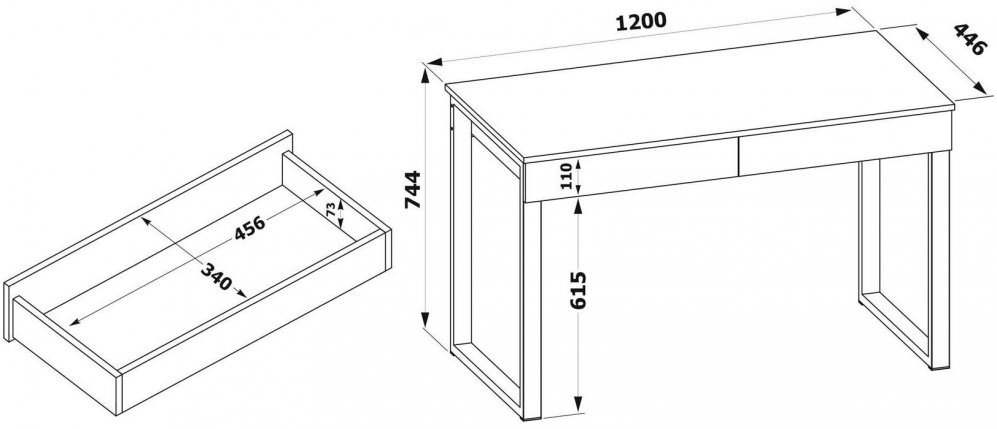 Письменный стол СПм-302 белый