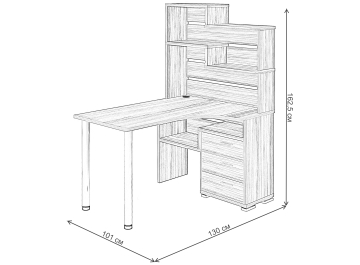 Письменный стол СР-132-130 Н-ПРАВ правый