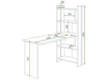 Письменный стол СТЛ-ОВ+Столешница120Прям БЕК