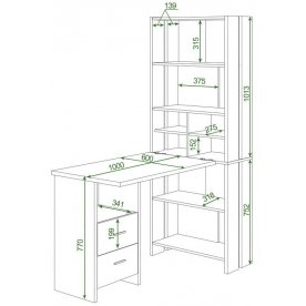 Письменный стол СТЛ-ОВХ