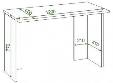 Письменный стол СКЛ-Прям120(без тумбы) Н