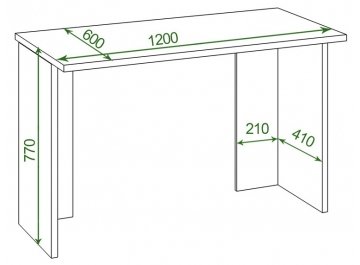 Письменный стол СКЛ-Прям120Р(без тумбы) К