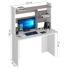 Письменный стол Беланта-Прям120Р(без тумбы)+НКЛ-120 БЕН