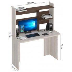 Письменный стол СКЛ-Прям120Р(без тумбы)+НКЛ-120 КШ