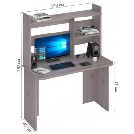 Письменный стол СКЛ-Прям120Р(без тумбы)+НКЛ-120 Н