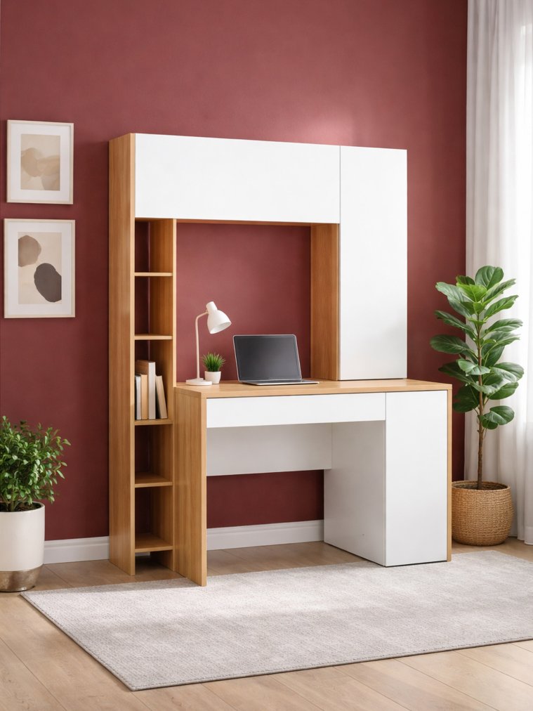 Письменный стол Комфорт 12.71 дуб золотой craft / белая аляска