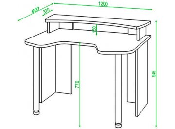Письменный стол СКЛ-Игр120+НКИЛ120 БЕ