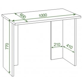 Письменный стол СКЛ-Прям100(без тумбы) К