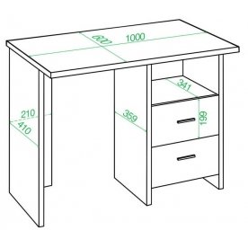 Письменный стол СКЛ-Прям100Р БЕН