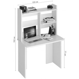 Письменный стол СКЛ-Прям100Р(без тумбы)+НКЛ-100 БЕ