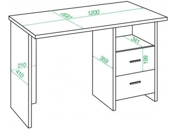 Письменный стол СКЛ-Прям120Р Н