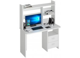 Письменный стол СКЛ-Прям120Р+НКЛ-120 БЕ белый