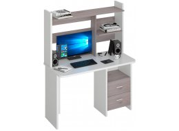 Письменный стол Беланта-Прям120Р+НКЛ-120 БЕН белый / нельсон