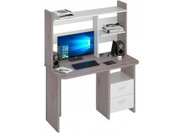 Письменный стол Беланта-Прям120Р+НКЛ-120 НБЕ нельсон / белый