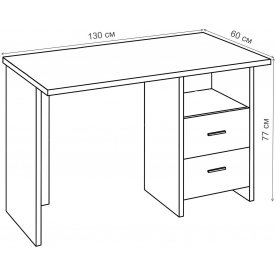 Письменный стол Беланта-Прям130Р К