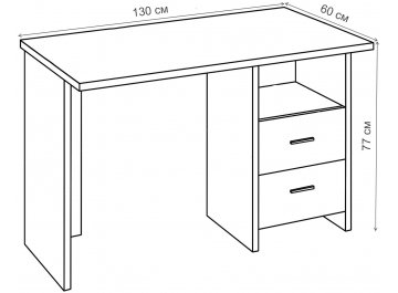 Письменный стол СКЛ-Прям130Р ВК