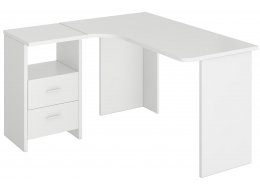 Письменный стол Беланта-Угл 130 БЕ левый белый
