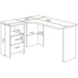 Письменный стол Беланта-Угл 130 БЕН ЛЕВ